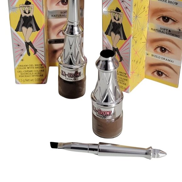 Set of 2 Benefit KA BROW Gel Cream and Brush Mini Shade 3 Medium Two NIB - Picture 2 of 16